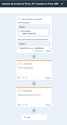 Workflow Custom Actions JPY